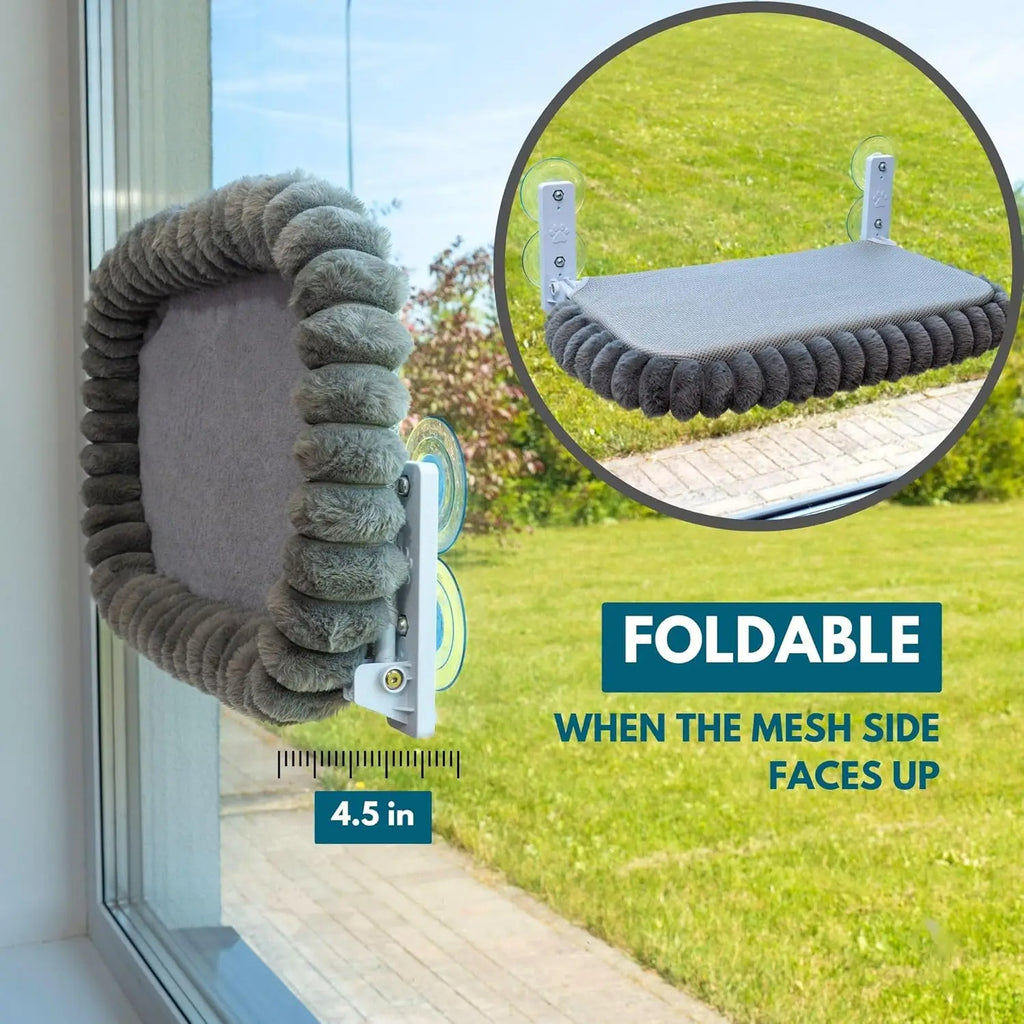 Winter Cat Hammock Window Habitat Cat Sunbathing Glass Hanging Suction Cup