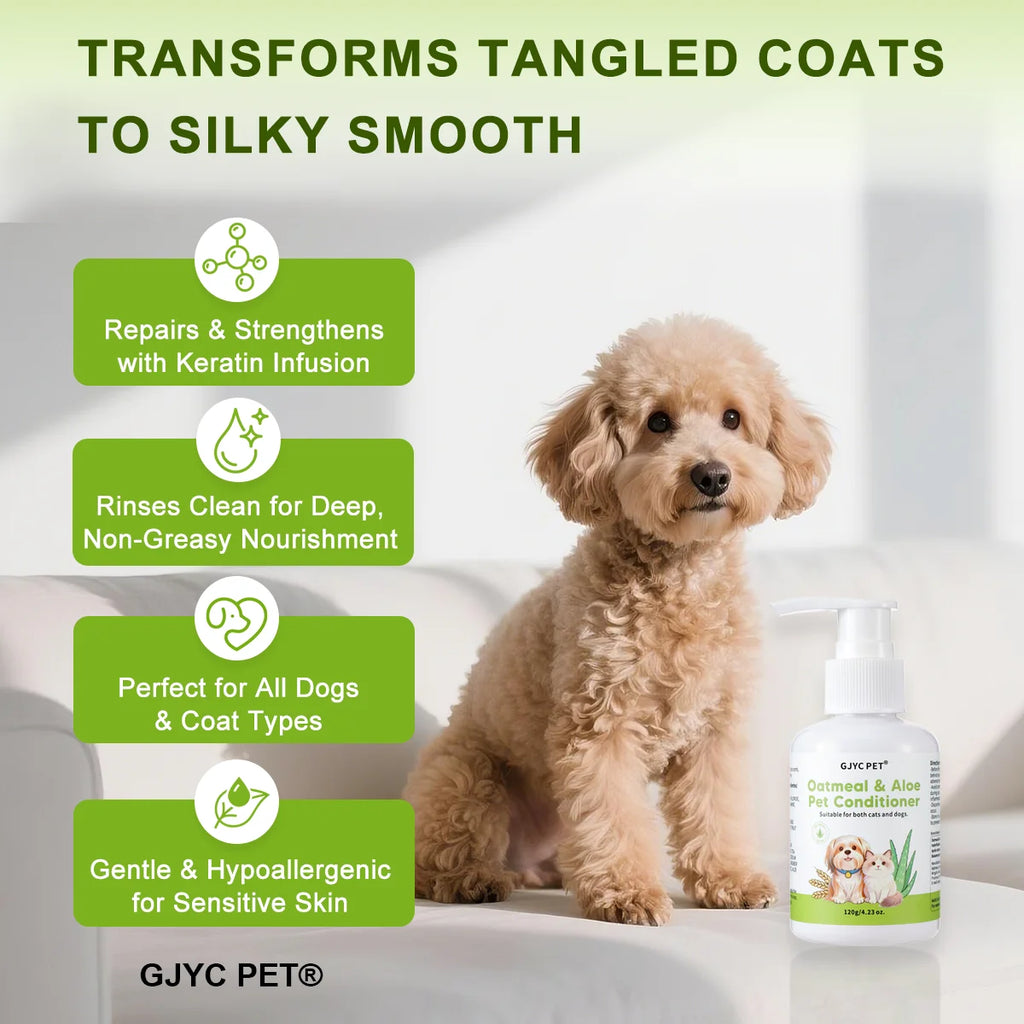 Oatmeal Aloe Pet Conditioner Smooths Prevents Tangling Moisturizing Formula