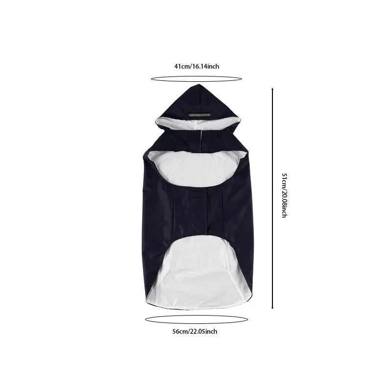 9 Sizes Dog Raincoat Small Medium Large Dogs Waterproof Hooded Jacket