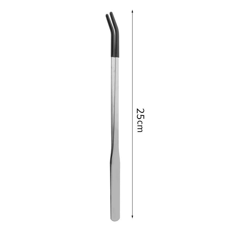 Reptile Feeding Tongs With Rubber Tip Stainless Steel Aquarium Tweezers Fish Tank Cleaning Tools Snakes Enclosure Accessories
