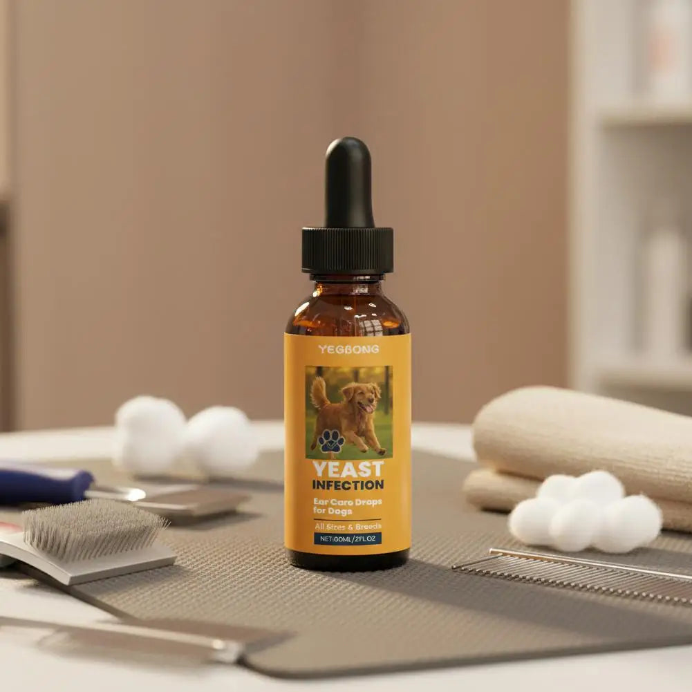 60ml Pet Ear Drops Dissolve Ear Wax Odor Remover