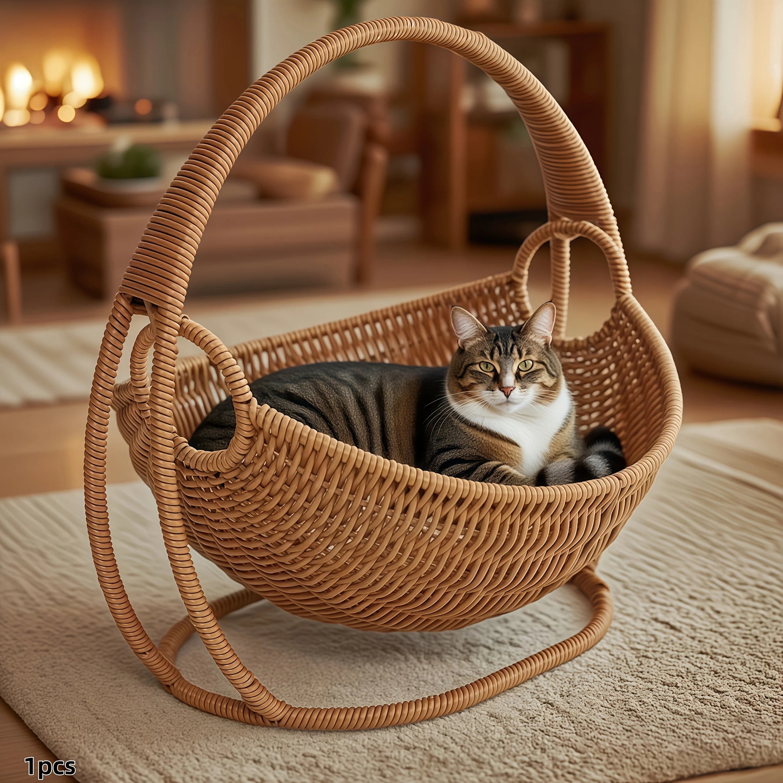 Cat Hammock with Bracket Indoor Hanging Pet Beds for Cats