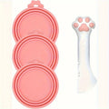 3 Pcs Pet Food Can Lids & One Can Spoon Universal BPA