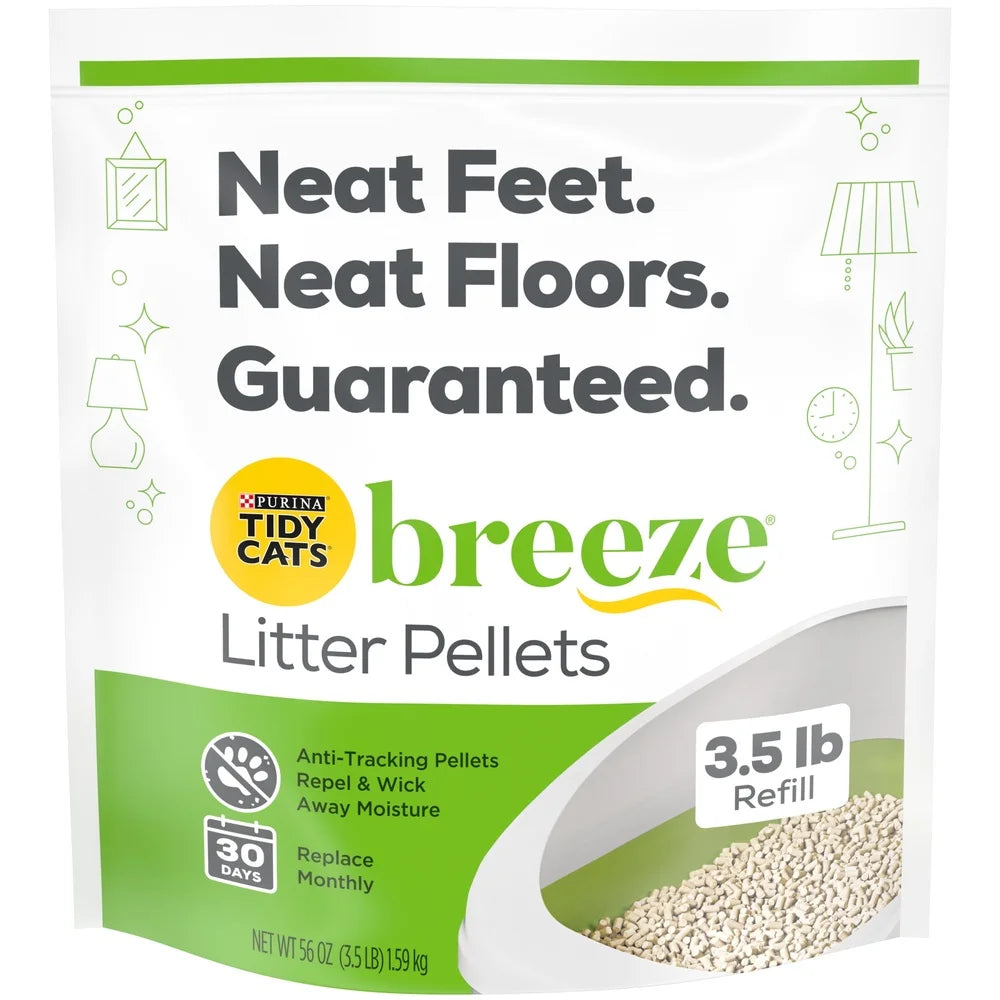 Non Clumping Cat Litter Pellets Low Dust Odor Control 3.5 lb Cat Litter Multi Cat Homes Easy Maintenance 99.9 Dust Free