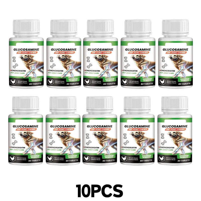 80 Tablets Pet Joint Care Soft Chews Supplement Glucosamine Pet Joint
