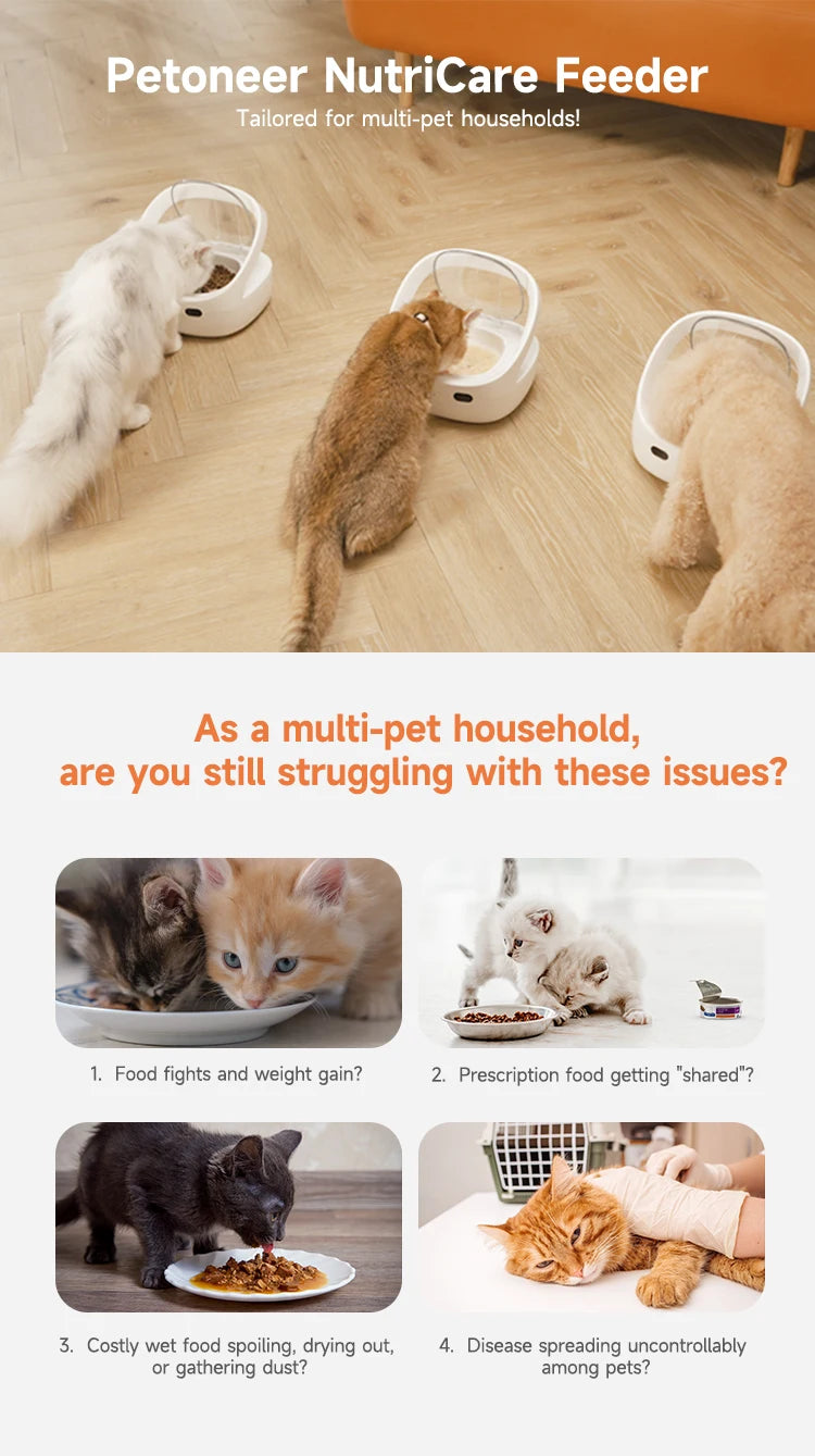 New Petoneer NutriCare Feeder Tailored For Multi-Pet Households Pet feeder