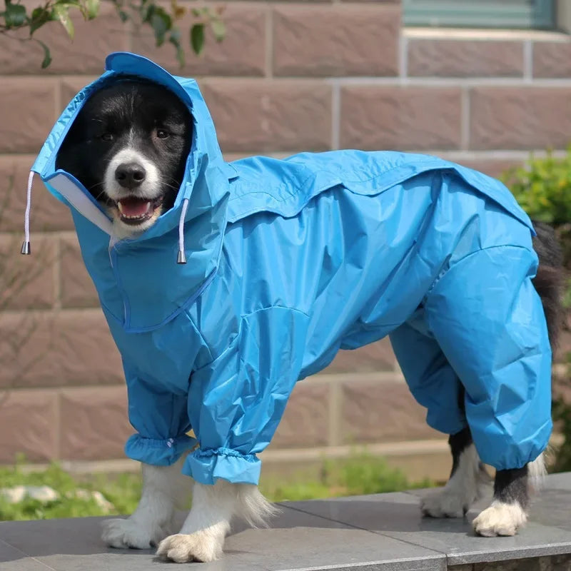 Waterproof Dog Raincoat Hoodie Jacket Rain Poncho Pet Rainwear