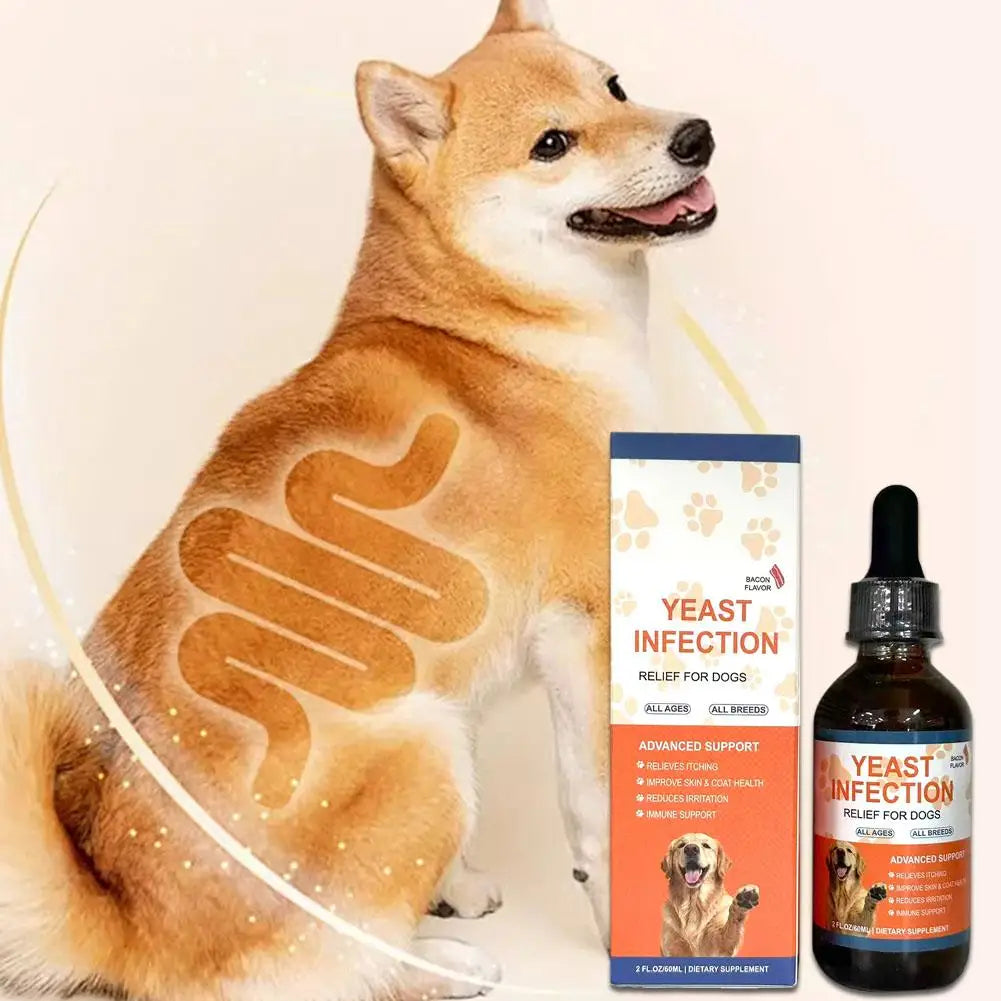 60ml Pet Yeast Drops for Dogs & Cats Gut Health Immune System & Digestion Enhance Skin And Hair Health