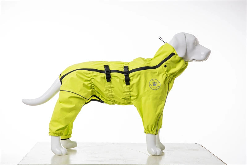 Waterproof Pet Dog Jacket Reflective Rain Dog Coat Red Dog Jumpsuits