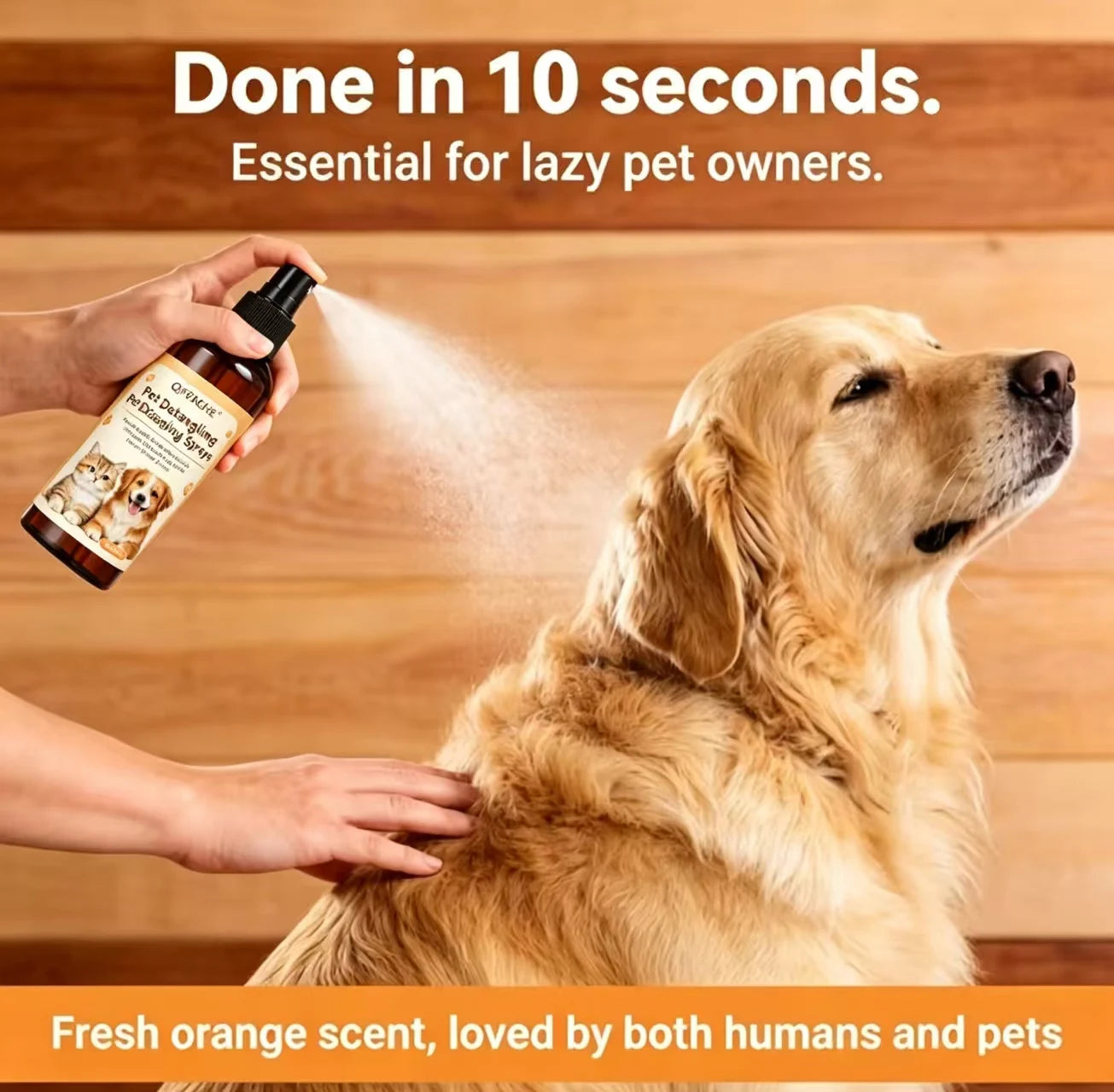 50ML Pet Detangling Spray Professional Leave-in Conditioner for Cats Dogs Anti-Static