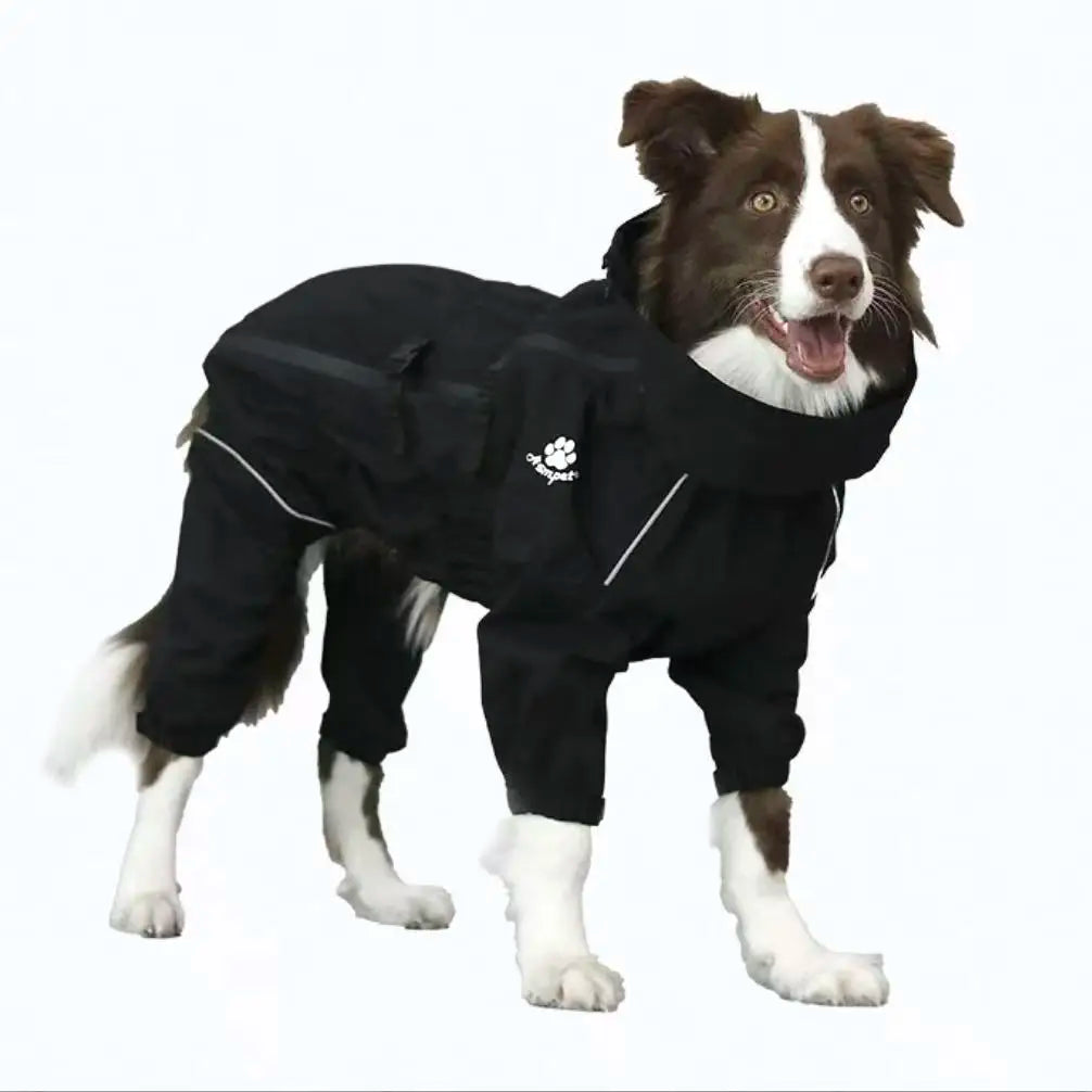 Pet Dog Coat Outdoor Jacket Pet Waterproof Winter Warm Clothes Big Jumpsuit Reflective