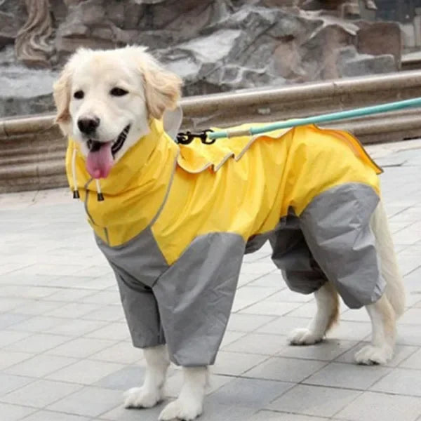 Waterproof Dog Raincoat Hoodie Jacket Rain Poncho Pet Rainwear