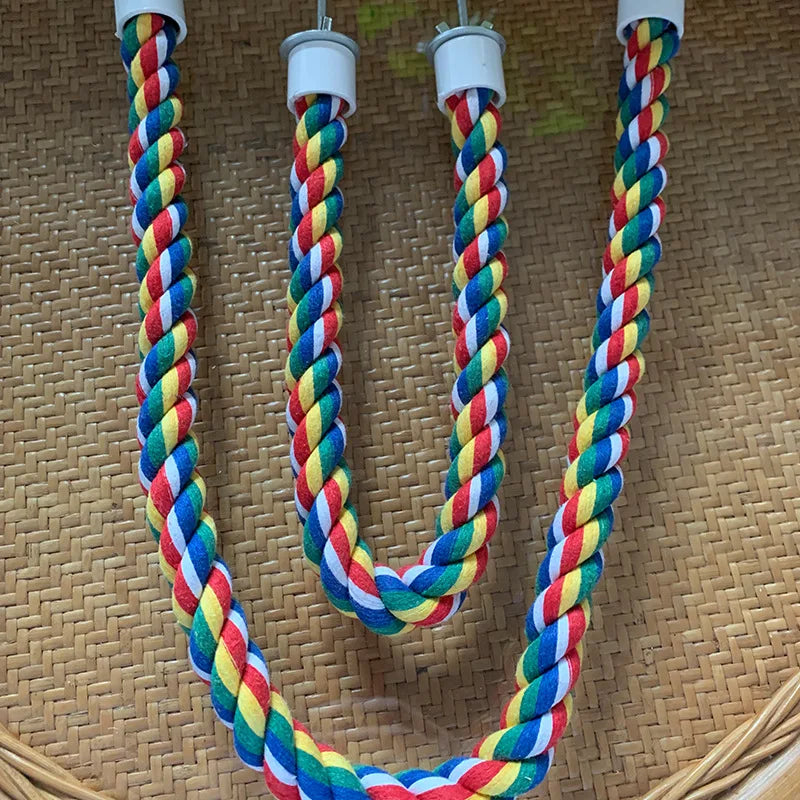 Parrot Rope Hanging Braided Budgie Chew Rope Bird Cage