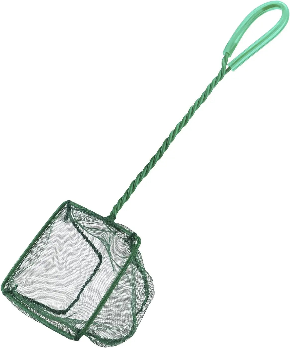 Pawfly Aquarium Fish Net – Square Fine Mesh with Braided Metal Handle for Tanks, Koi Ponds & Pool Cleaning