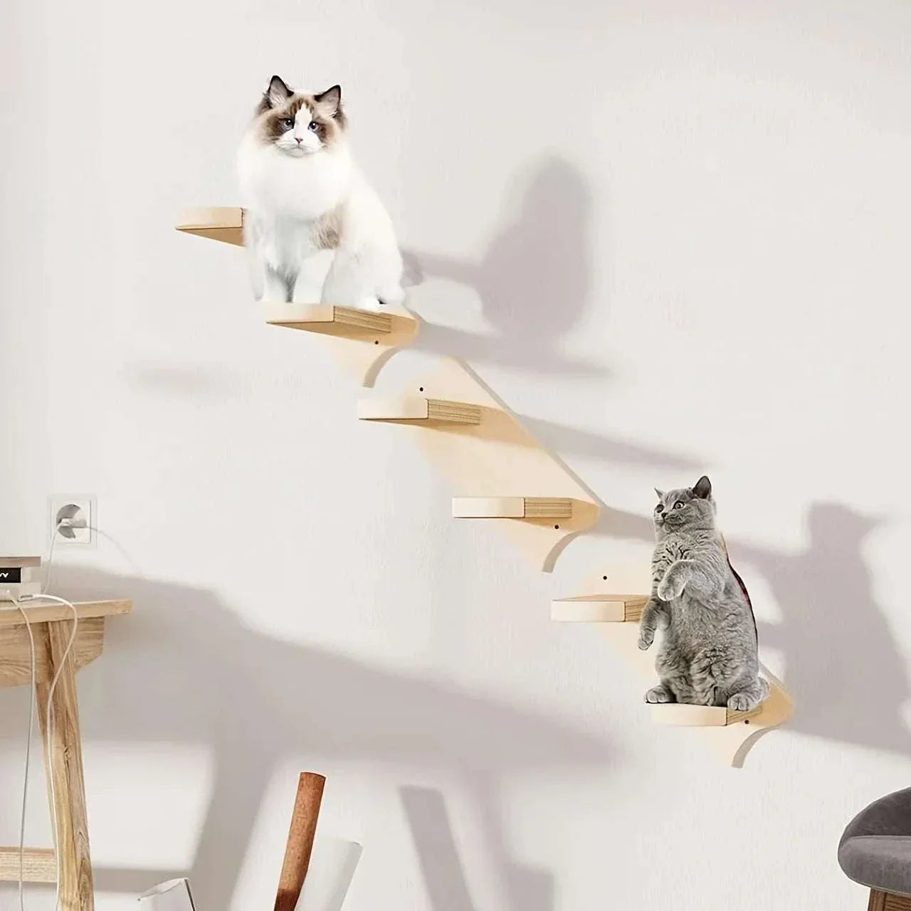 Wooden cat climbing frame