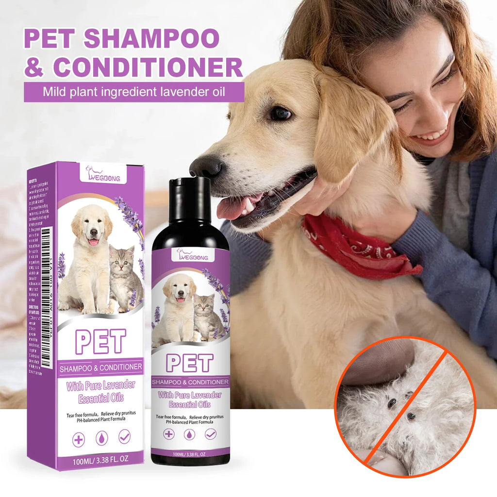 Puppy Kitten Shampoo PH Balanced Moisturizing Coat Anti Mite Flea Killer