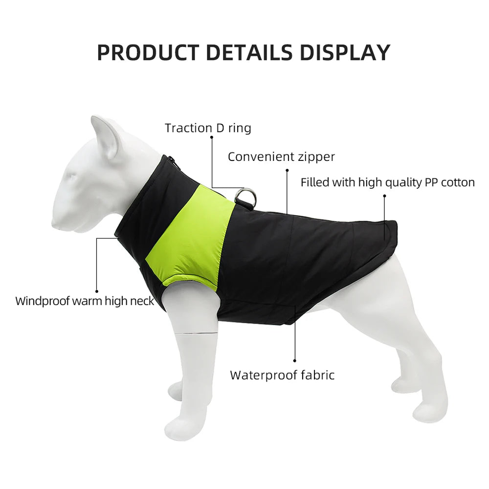 Pet Dog Jacket Warm Winter Clothes For Small Large Dogs Labrador