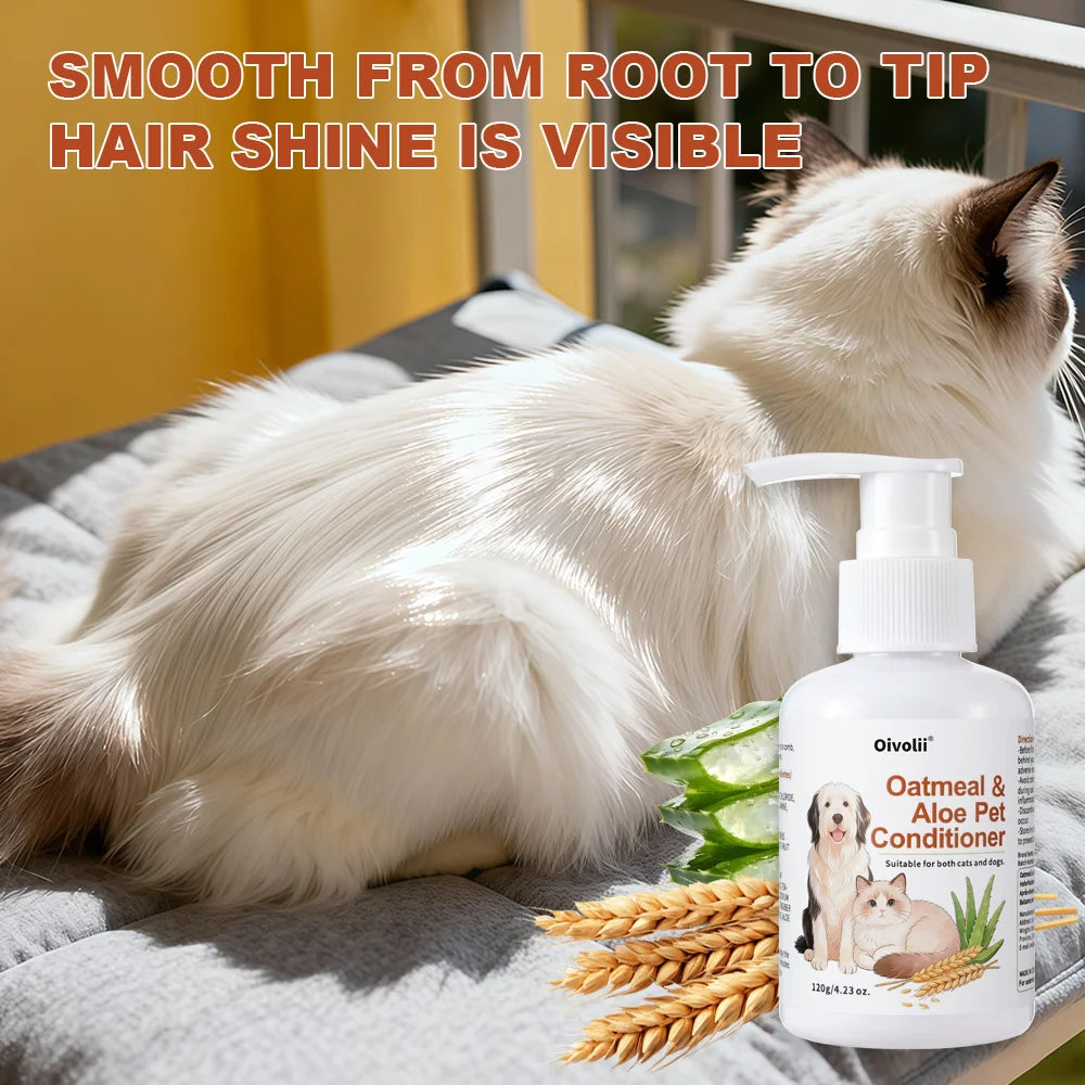 Oatmeal Aloe Pet Conditioner Smooths Prevents Tangling Moisturizing Formula