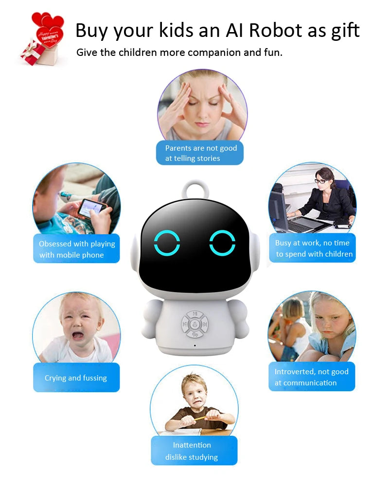 Tuya Smart AI Robot WiFi Early Education Toys for Children Speech Recognition