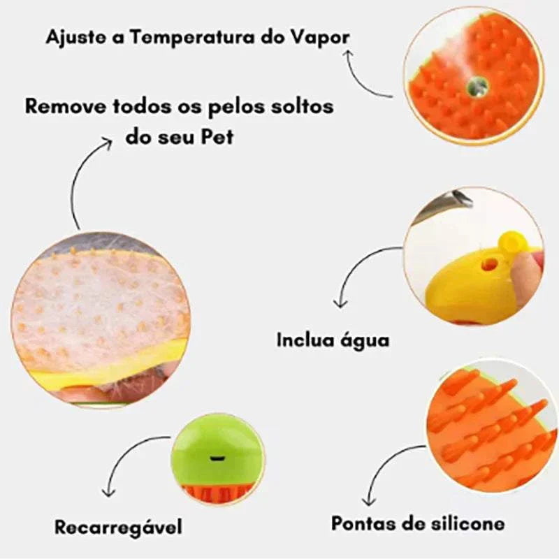 Steam hair removal brush