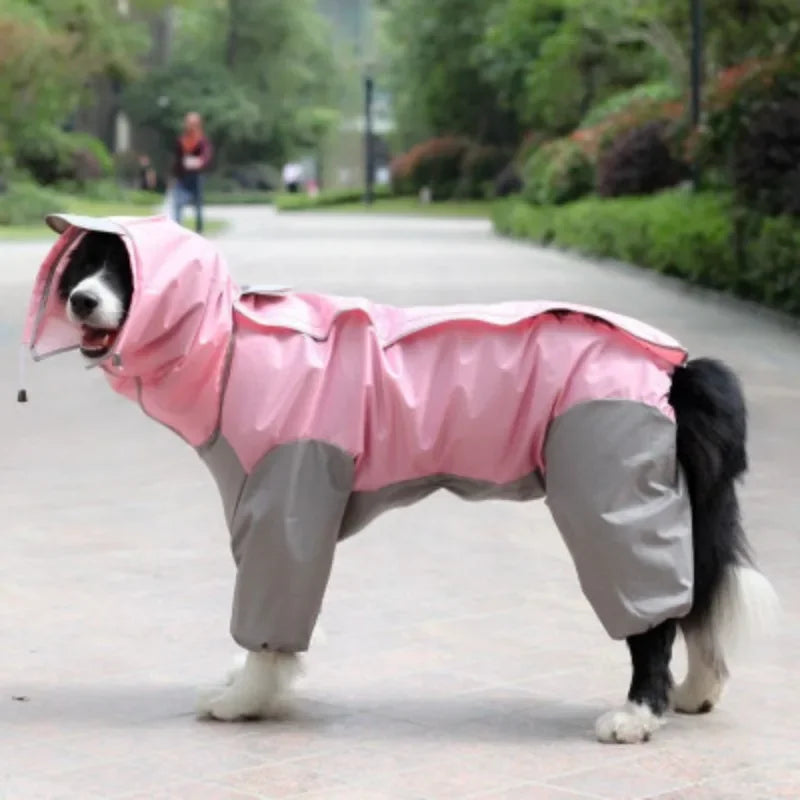 Waterproof Dog Raincoat Hoodie Jacket Rain Poncho Pet Rainwear