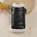 Winter Dog Clothes Pet Dog Plus Velvet Warm Thickening Leather Coat Jacket