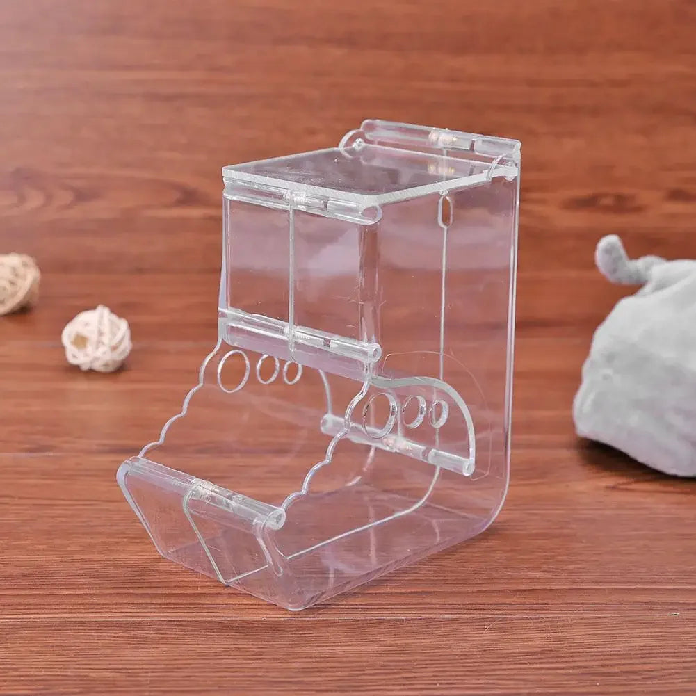 Pet Hamster Rabbit Squirrel Food Dispenser Feeder Plastic Clear Automatic Pet Feeder for Hamster Guinea Pigs Food Bowl Container