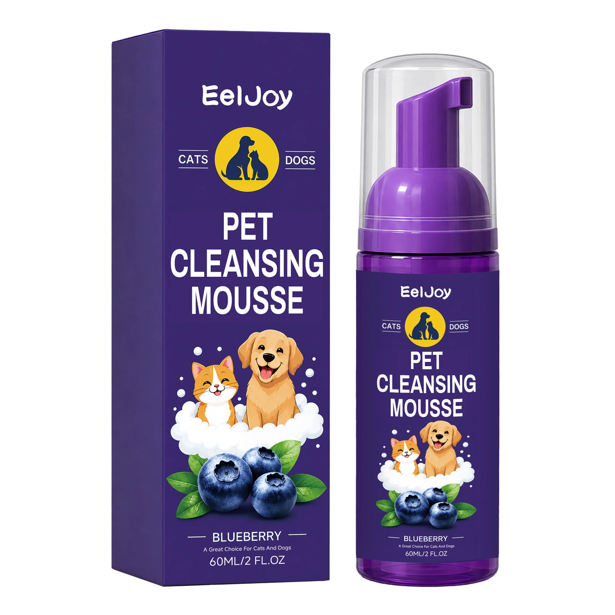 Pet Cleansing Mousse Gentle Dirt Remove Skin Soothing Odor Eliminator