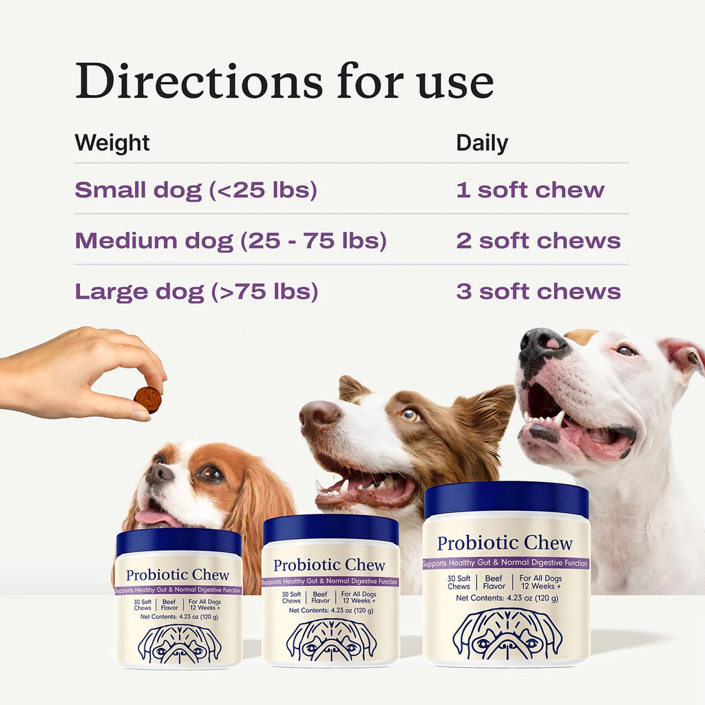 Dog Probiotics Chews - Dog Probiotics for Gut Health