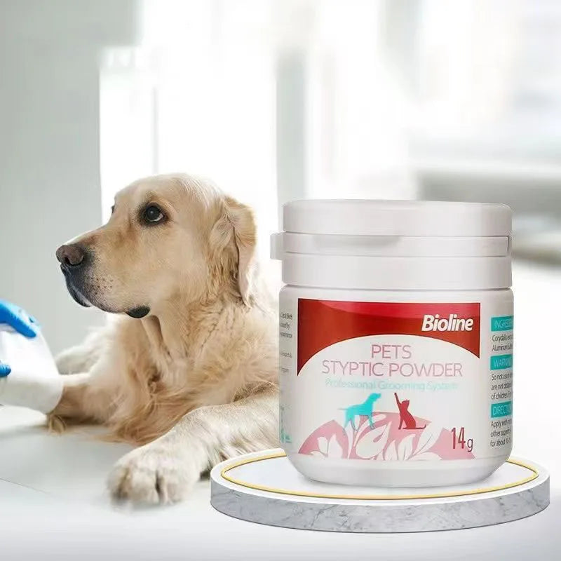2 Pcs Pet Care Powder Quick Stop Bleeding Supplies for Dogs and Cats
