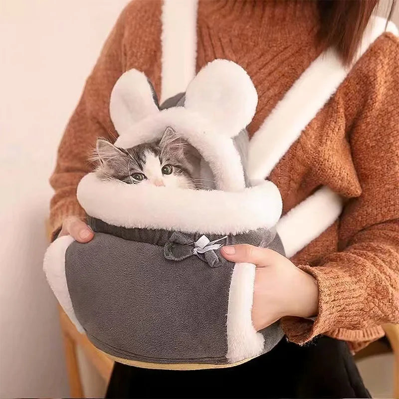 2025 new warm cat outdoor backpack indoor cat bed integrated cute Japanese and Korean style cat supplies cat bag