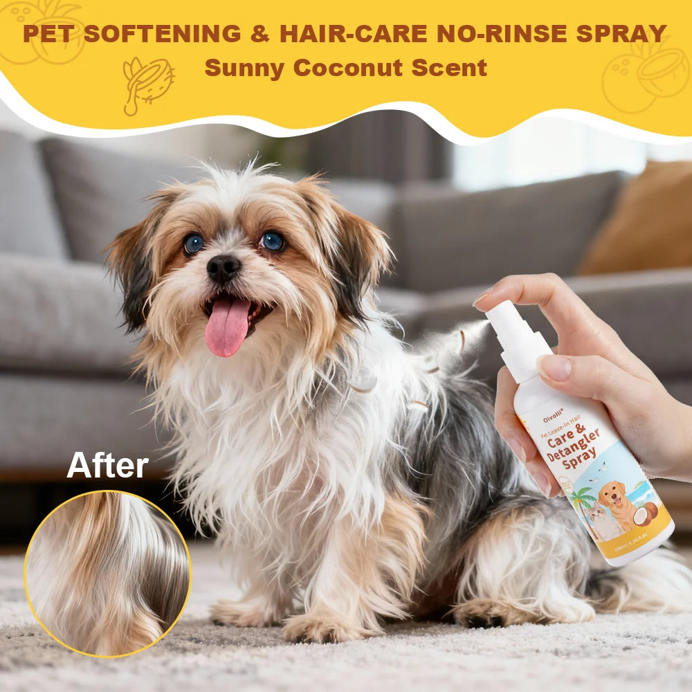 Oatmeal Aloe Pet Conditioner Smooths Prevents Tangling Moisturizing Formula
