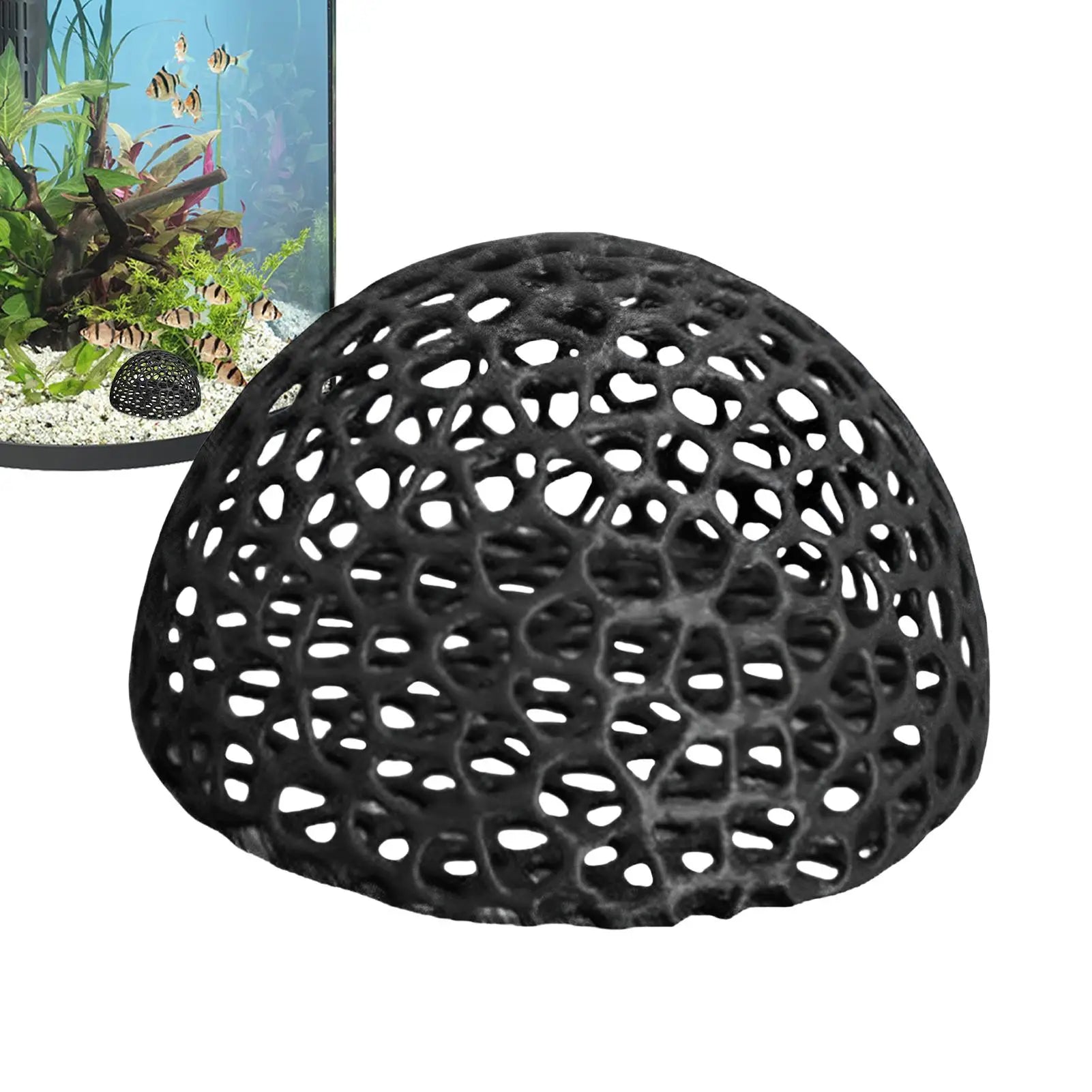 Aquarium Cave Shrimp House Tunnel Realistic Hollow Fish Cave Stone For Shrimp Betta Reptile Vivarium Habitat Enhancement