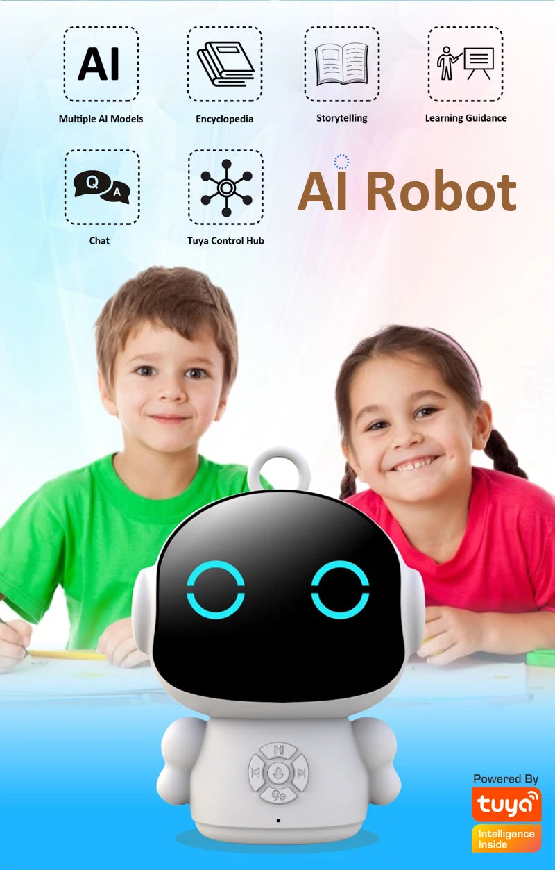 Tuya Smart AI Robot WiFi Early Education Toys for Children Speech Recognition