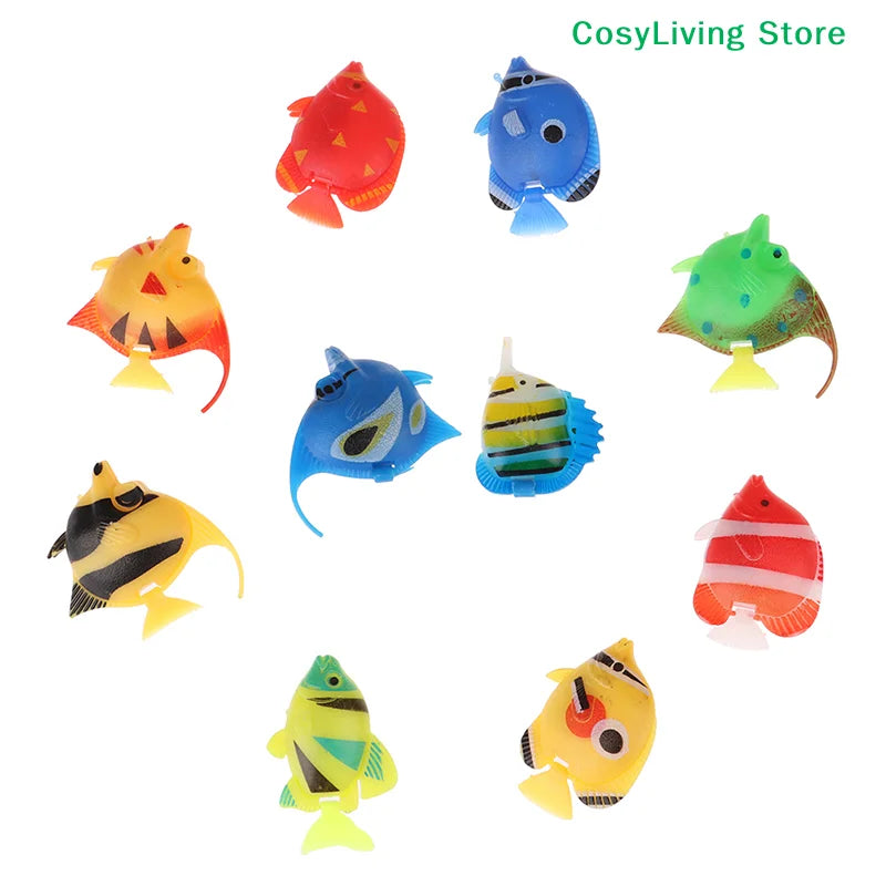 10Pcs Aquarium Fish Tank Artificial Fake Floating Fish Pet Decor Ornaments