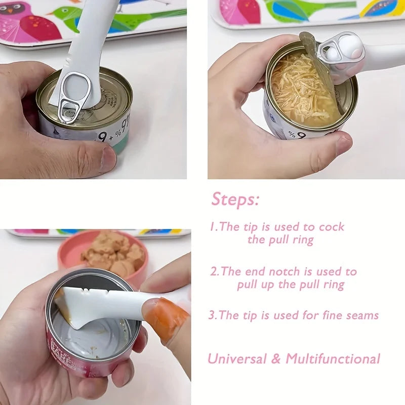 3 Pcs Pet Food Can Lids & One Can Spoon Universal BPA