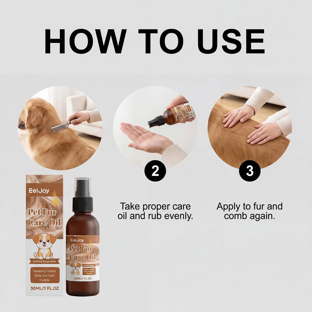 30ML Pet Hair Care Essence Oil Gentle Moisturizing Lasting Fragrance