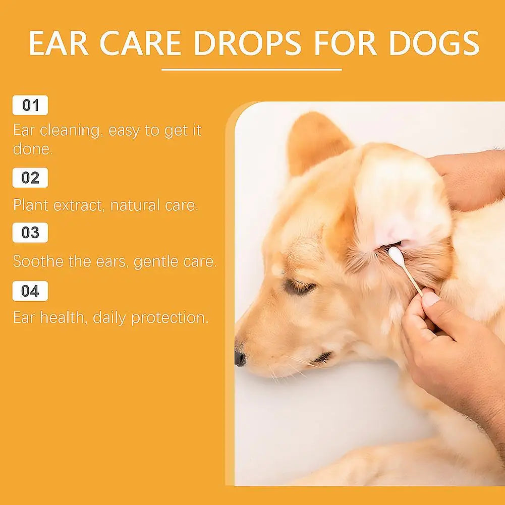 60ml Pet Ear Drops Dissolve Ear Wax Odor Remover