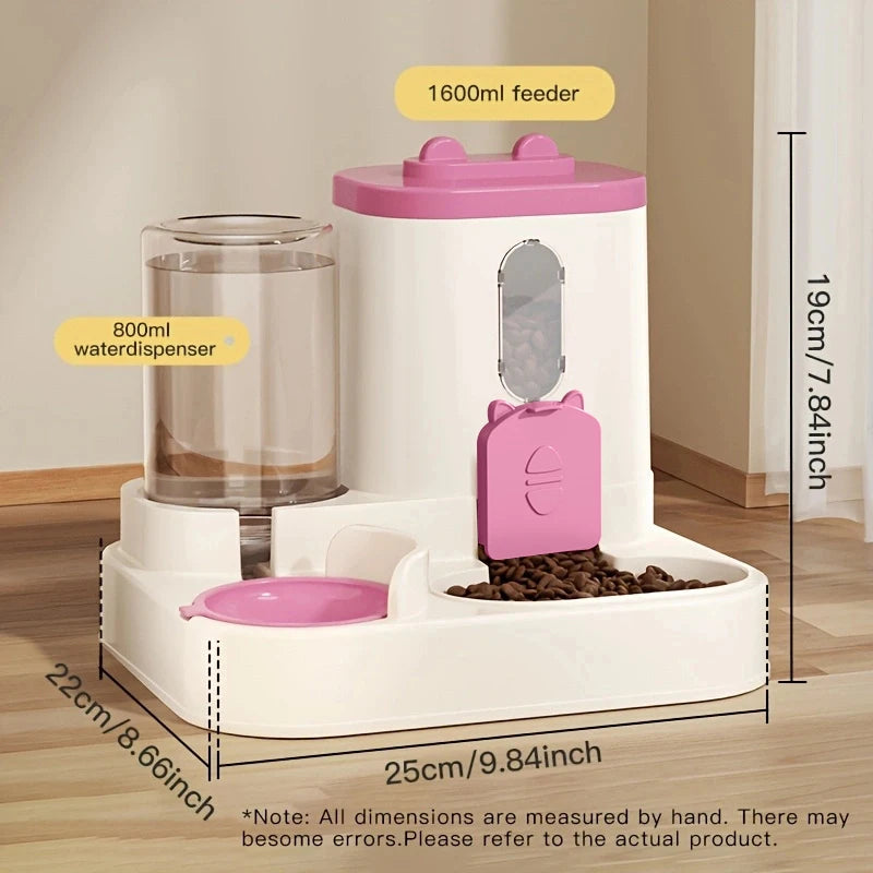 Pet large-capacity feeder integrated automatic water dispenser cat food bowl