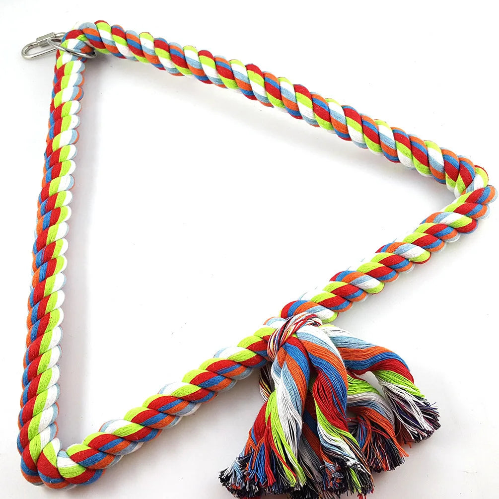 Parrot Rope Hanging Braided Budgie Chew Rope Bird Cage