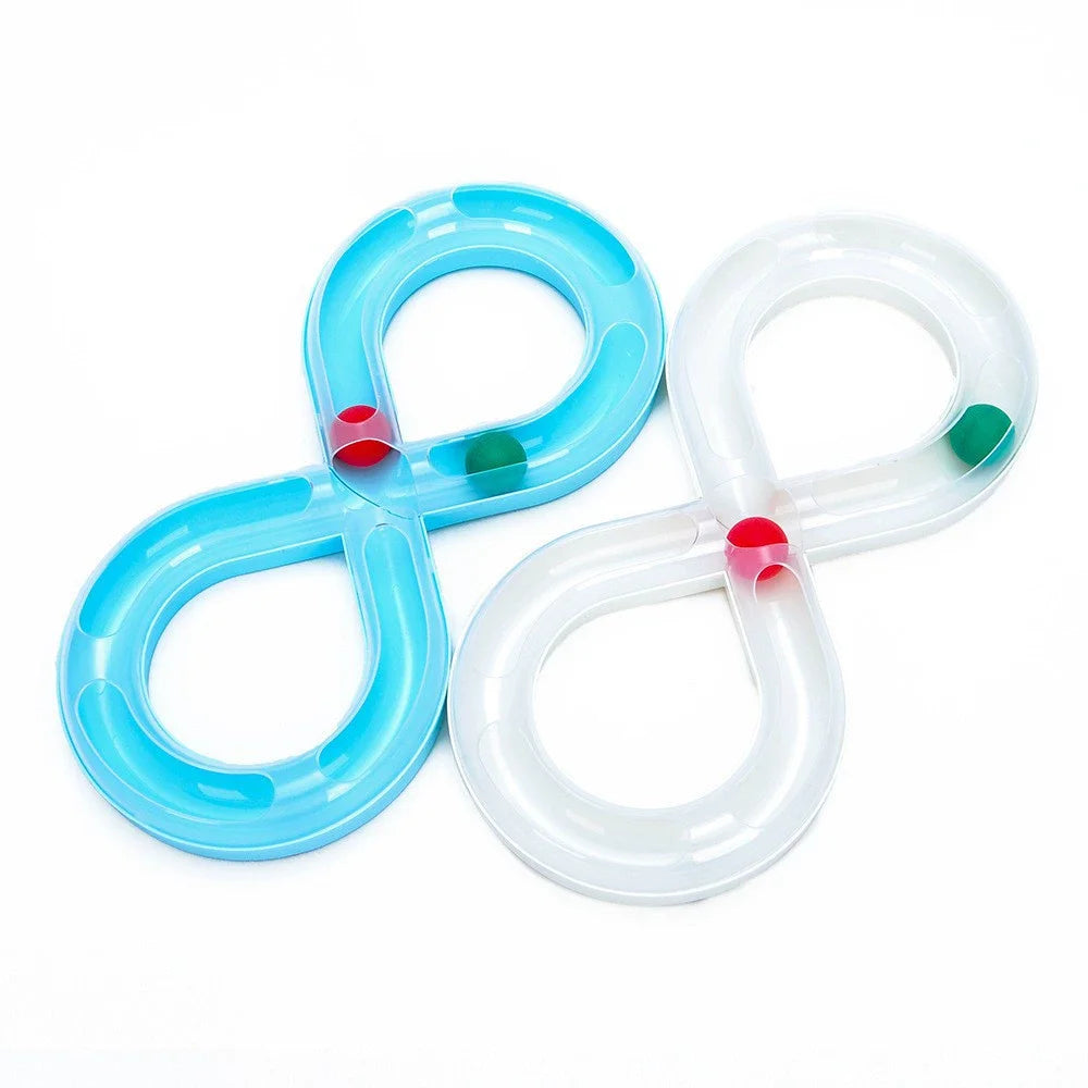 Cat Toy Self Entertaining Track Ball with Spinner Disk Interactive