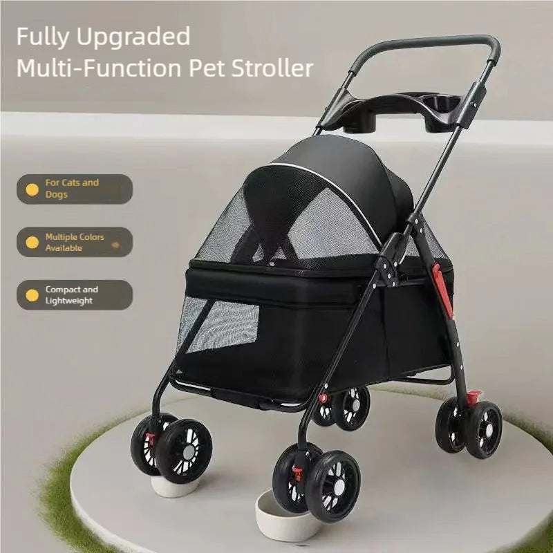 Pet cart, baby cart, small pet cart, lightweight and foldable, suitable for outdoor travel
