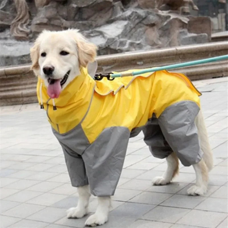 Waterproof Dog Raincoat Hoodie Jacket Rain Poncho Pet Rainwear