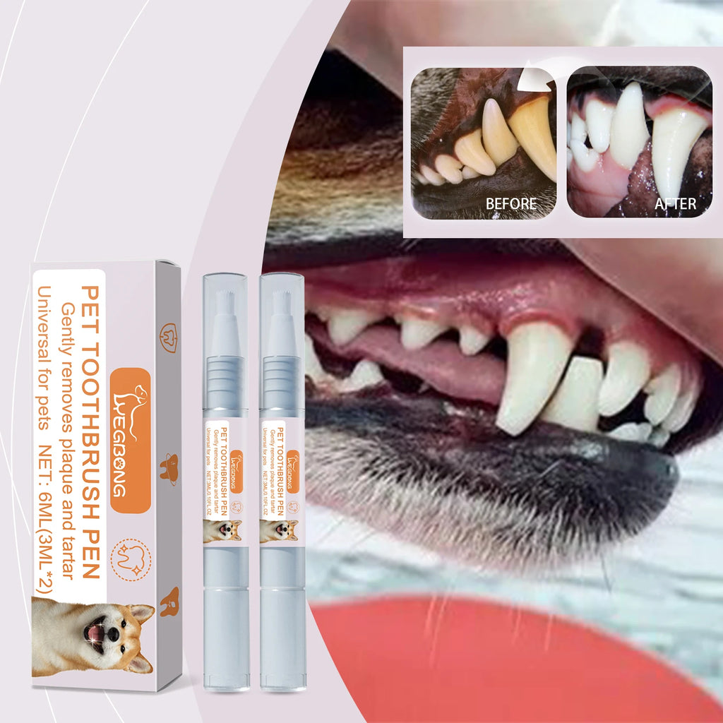 Pet toothbrush pen dog cat tartar calculus cleaning deodorant deodorant teeth cleaning pen