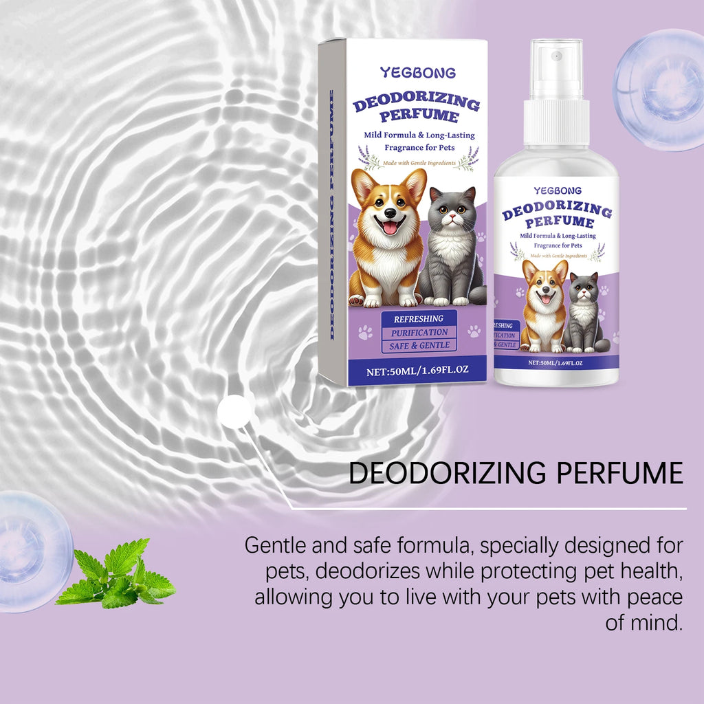50ML Pet Deodorize Spray Gentle Formula Cleaning Dirts Refreshing Eliminate Bad Odors