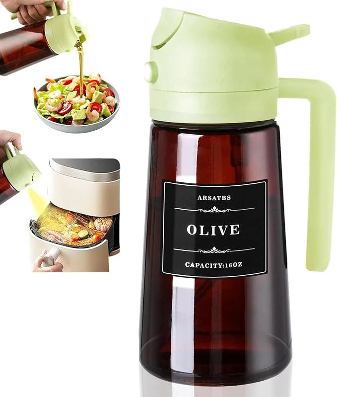 2-in-1 Glass Oil Dispenser & Sprayer