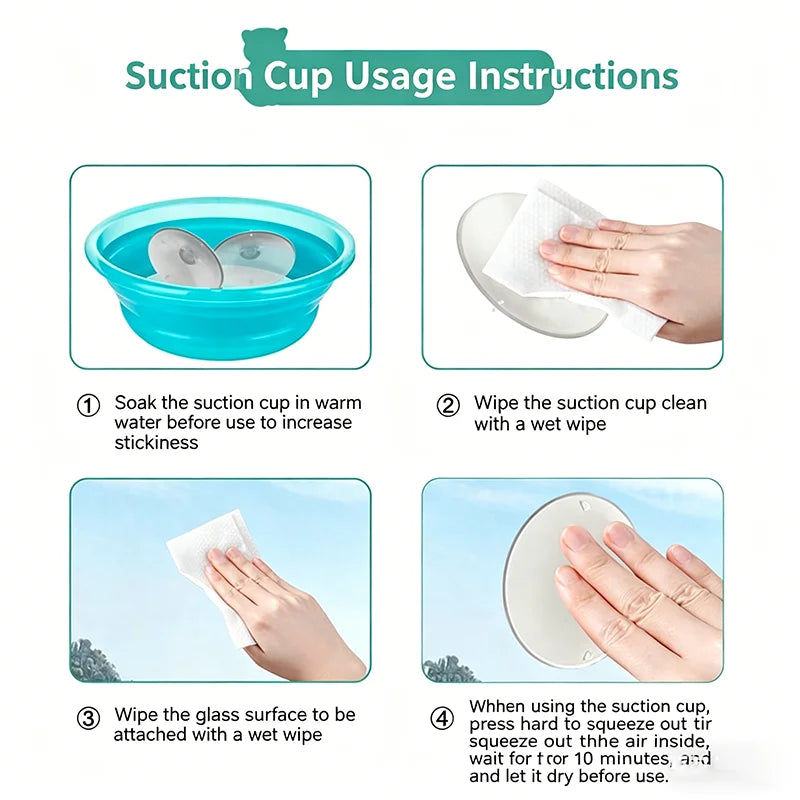 Winter Cat Window Hanging Hammock Bed Suction Cup Space Saving