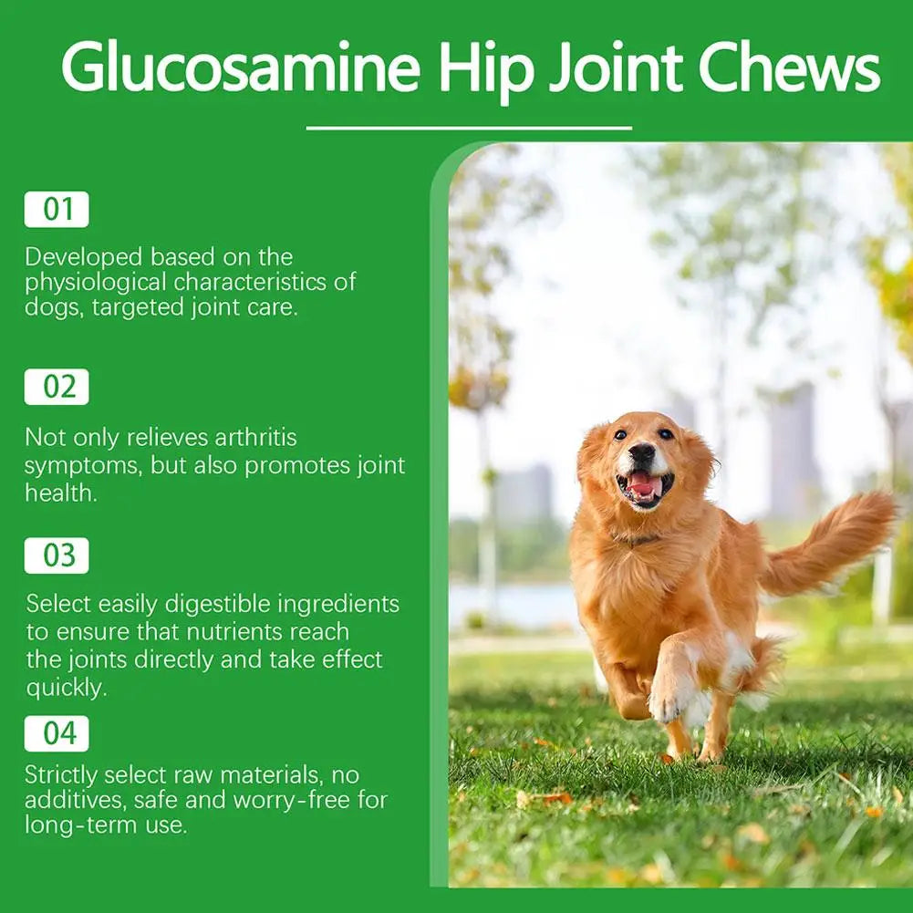 80 Tablets Pet Joint Care Soft Chews Supplement Glucosamine Pet Joint