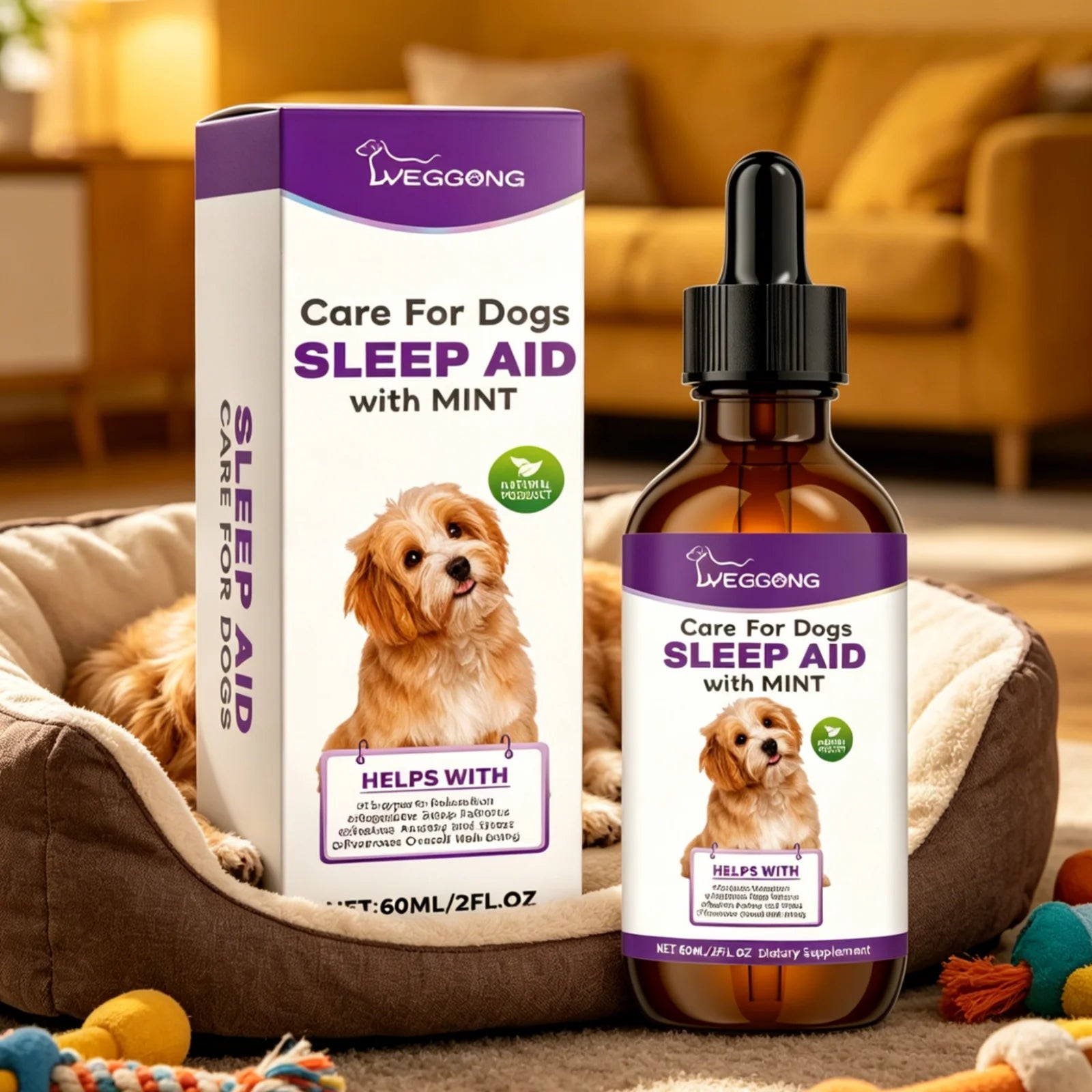 YEGBONG Dog Sleep Support Drops Reduce Anxiety Night Sedation