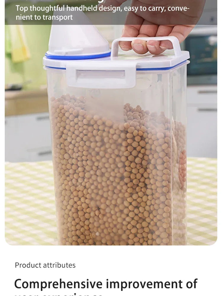 Large Airtight Pet Food Storage Container - Durable, Easy Clean, Stylish Design for Dog & Cat Food - Premium Quality